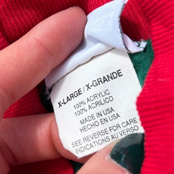 Vtg Basic Editions Mock Neck Sweatshirt XL Green Dog Cat Window Cottagecore USA - Picture 6 of 6